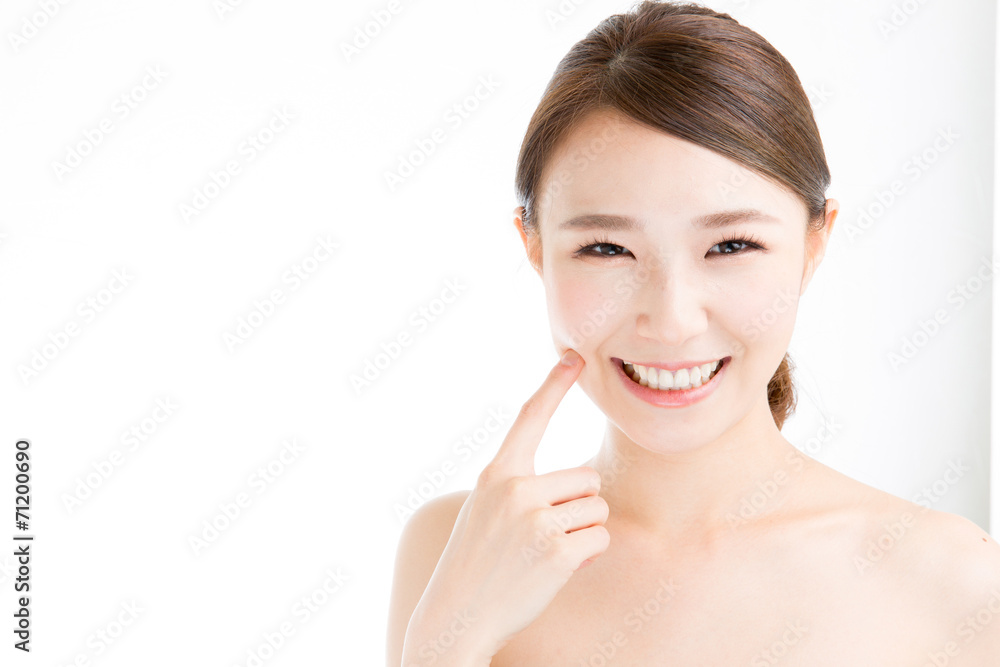 attractive asian woman skincare image