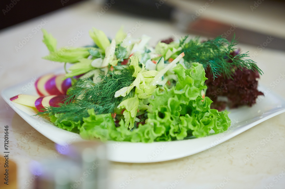 vegetable salad on a plate vegetable salad on a plate