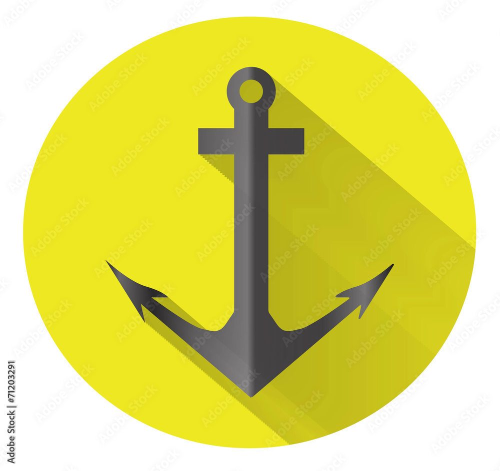 Anchor flat shadow.Vector illustration Anchor flat shadow.Vector illustration