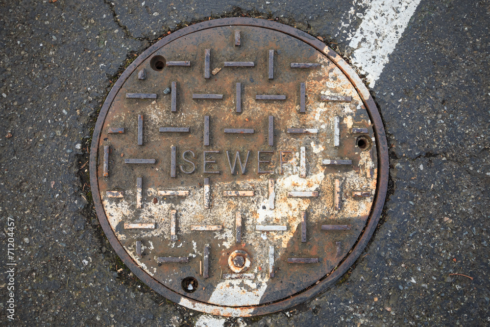 Sewer on the road