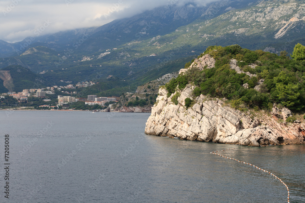 Beautiful picturesque coast of Budva Riviera, Montenegro