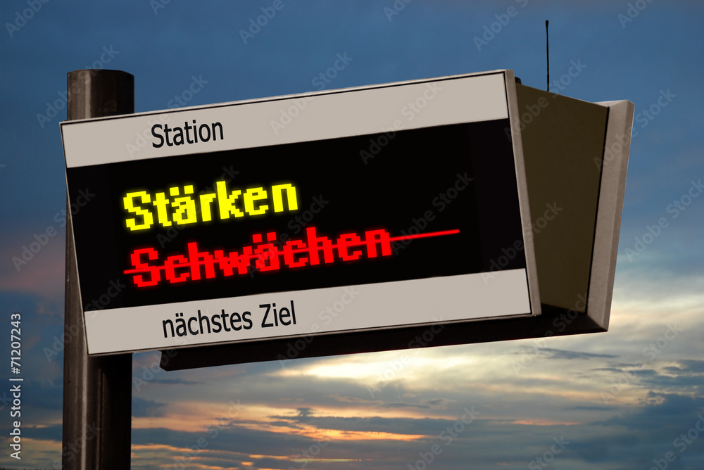 Anzeigetafel 4 - Stärken