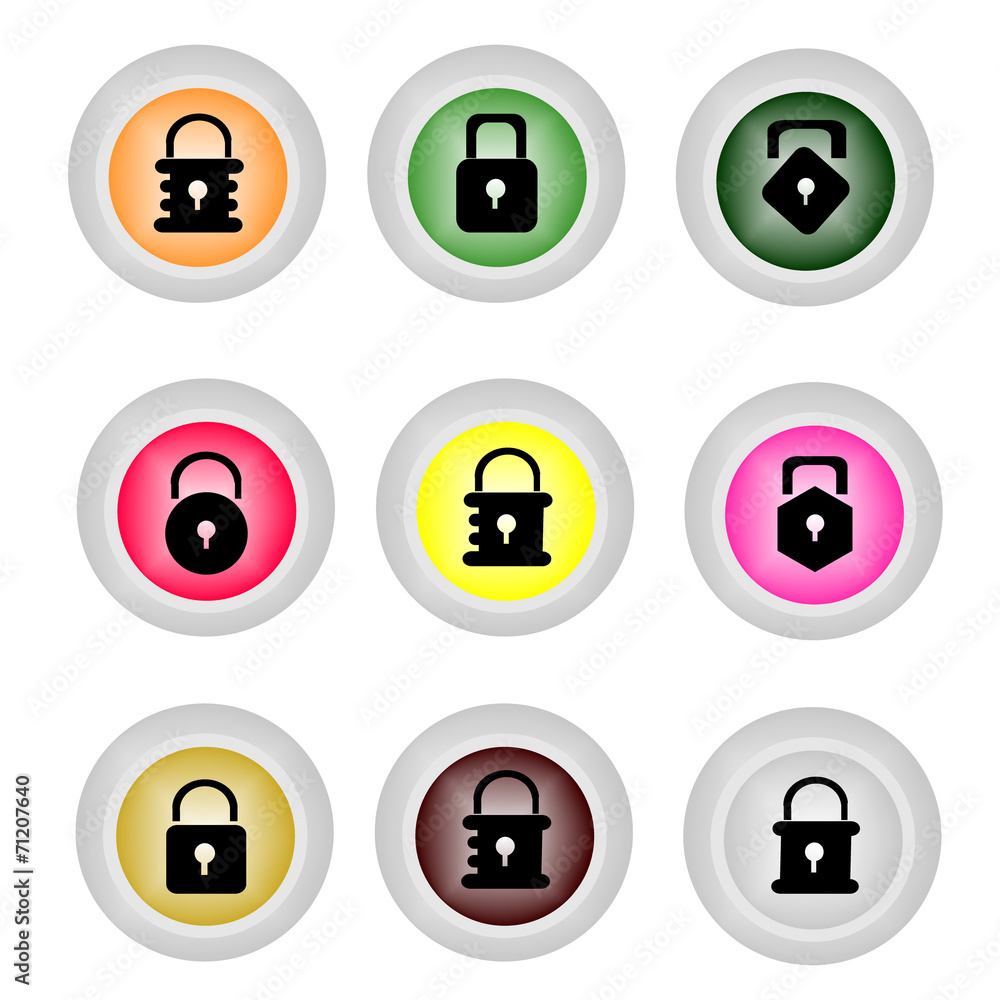 Locks icons set - Vector Locks icons set - Vector