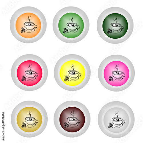 Cup of coffee. Vector.