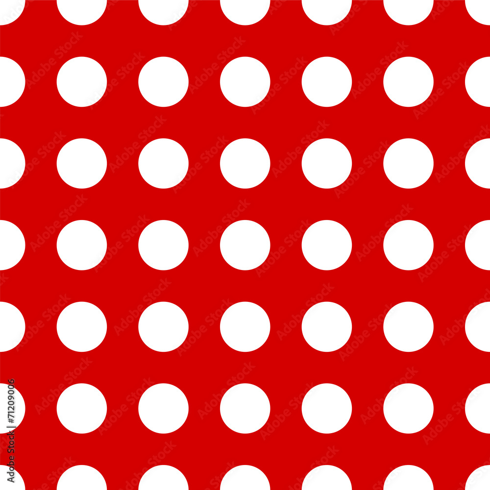 Big polka dots on red background Big polka dots on red background