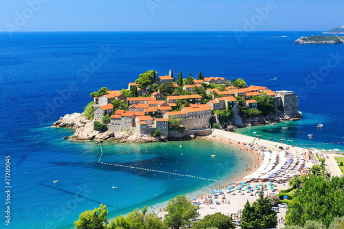 Sveti Stefan island in Budva, Montenegro photo
