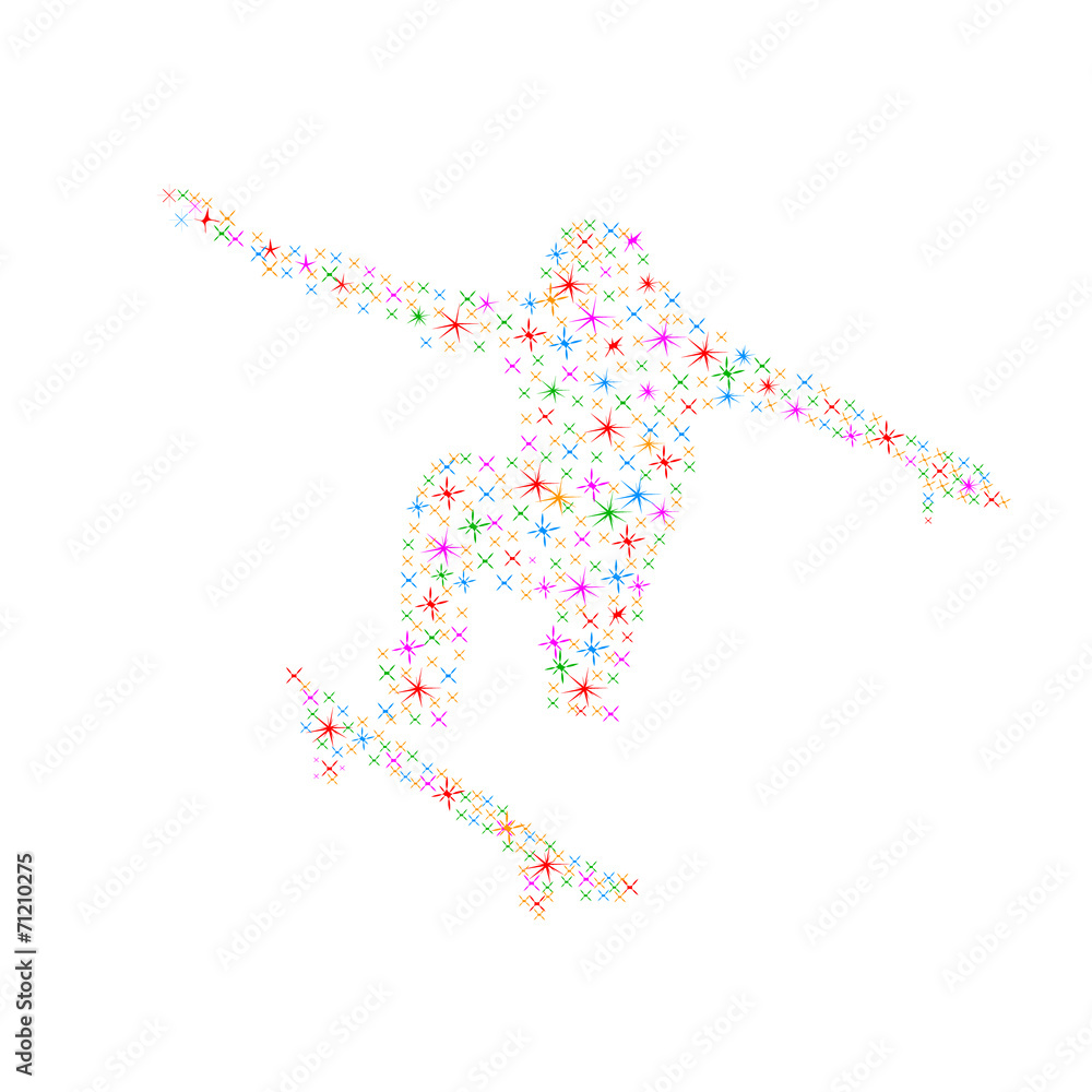 Skateboarder abstract background vector template concept Skateboarder abstract background vector template concept