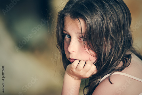 Obraz na plátne Sad Child