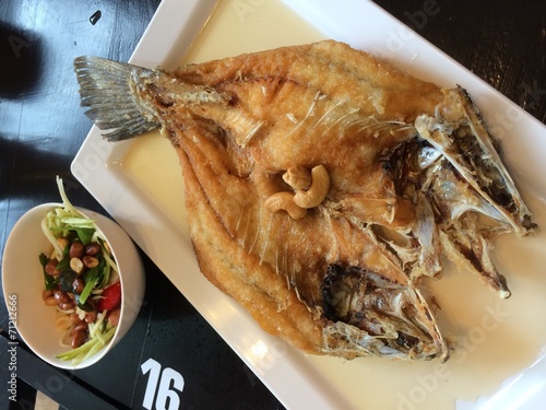 fried fish, Thai style fried