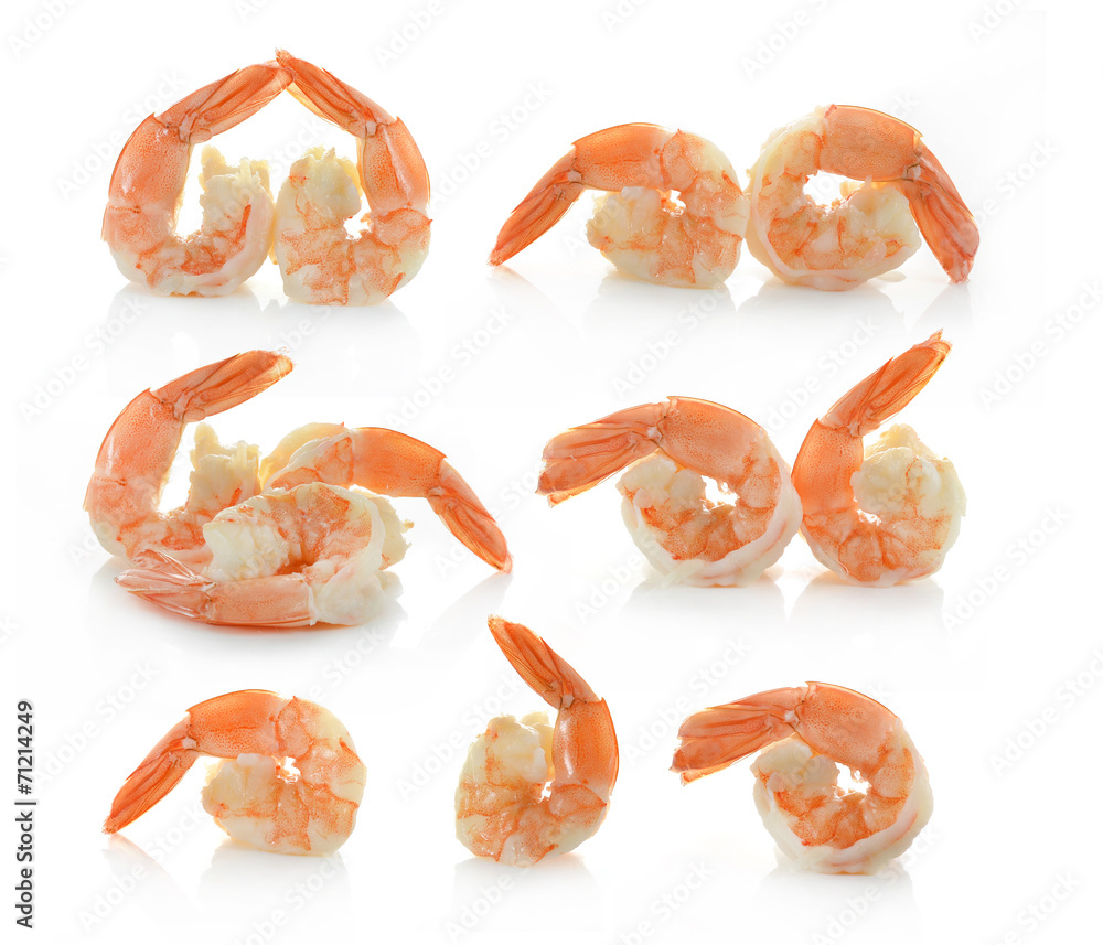 shrimp isolated on white background shrimp isolated on white background