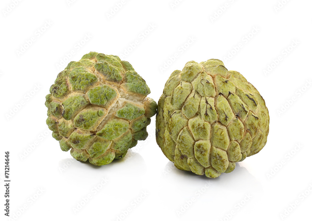 Custard apple isolated on white background,annona Custard apple isolated on white background,annona