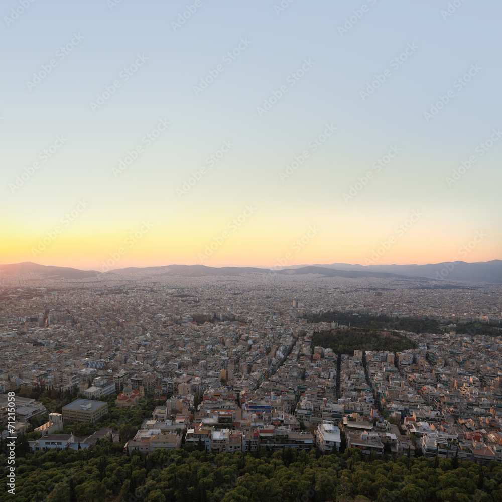  Cityscape aerial view, Athens Greece