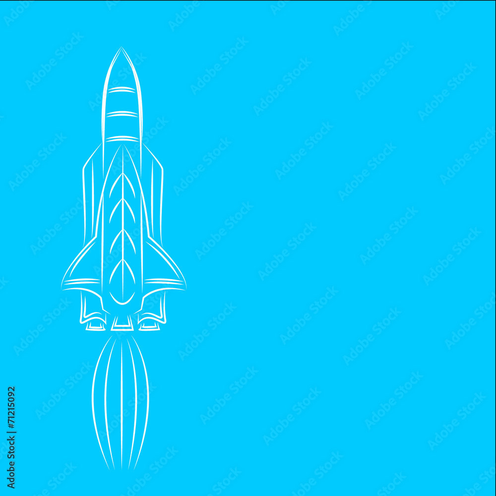 Fototapeta premium rocket logo vector