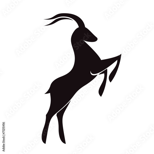 Goat icon for logo  calendar or zodiac signs