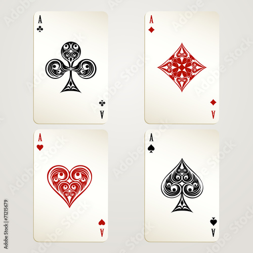 Four aces playing cards