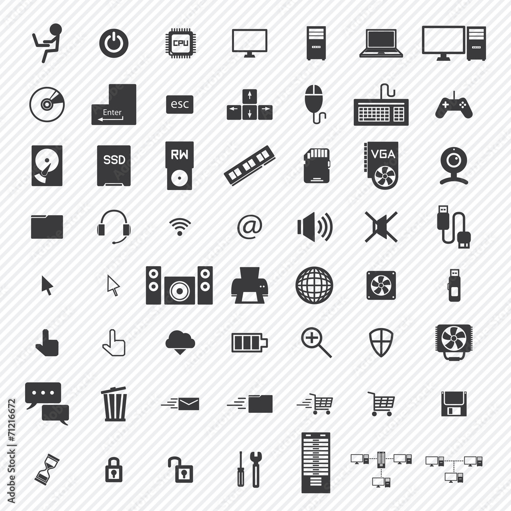 computer icons set. illustration eps10