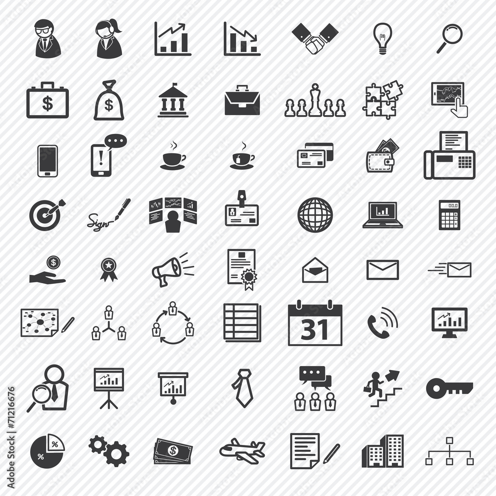 Business icons set. illustration eps10