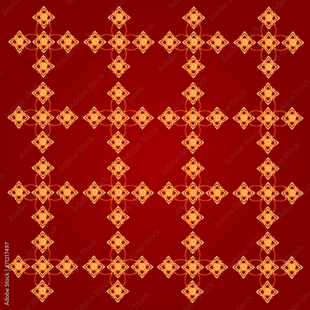 Line Thai art pattern vector illustration Line Thai art pattern vector illustration