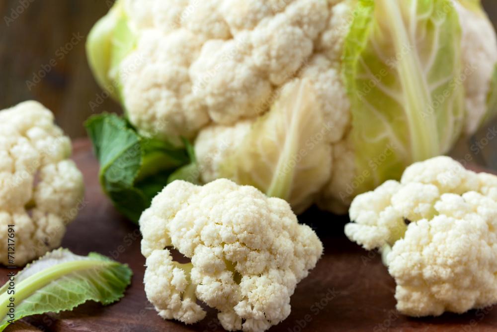 Fresh organic cauliflowers Fresh organic cauliflowers