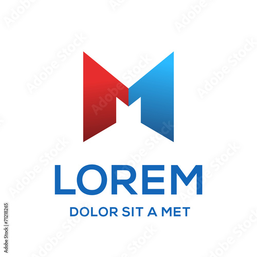 Free Download Letter M number one 1 logo icon design template elements - GFXLoad
