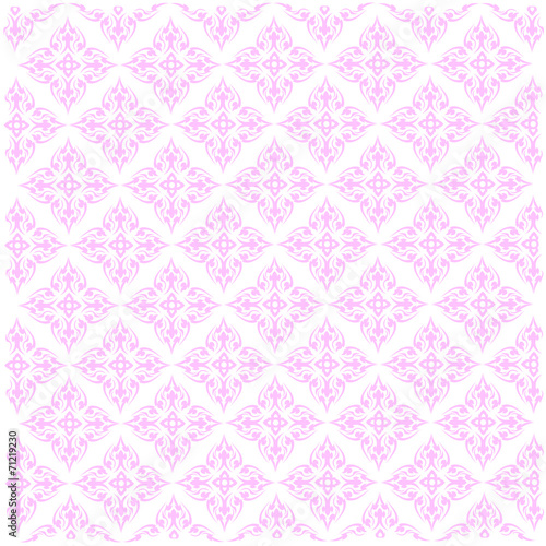 Line Thai art pattern vector illustration