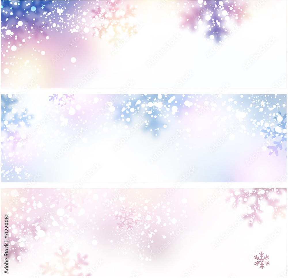 Snow christmas banners. Snow christmas banners.
