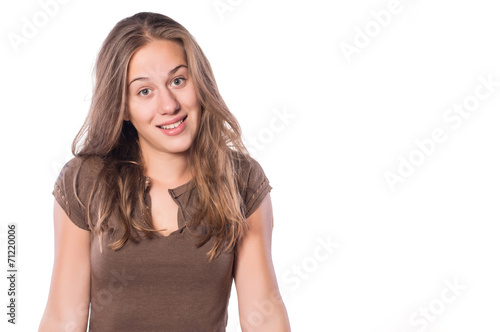 Cute Young Girl posing isolated surprised