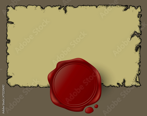 paper with wax seal