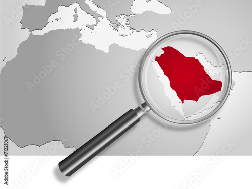 Landkarte *** Asien Saudi-Arabien