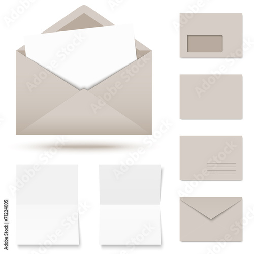 collection of envelopes with writing paper
