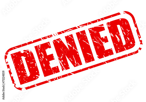 Denied red stamp text
