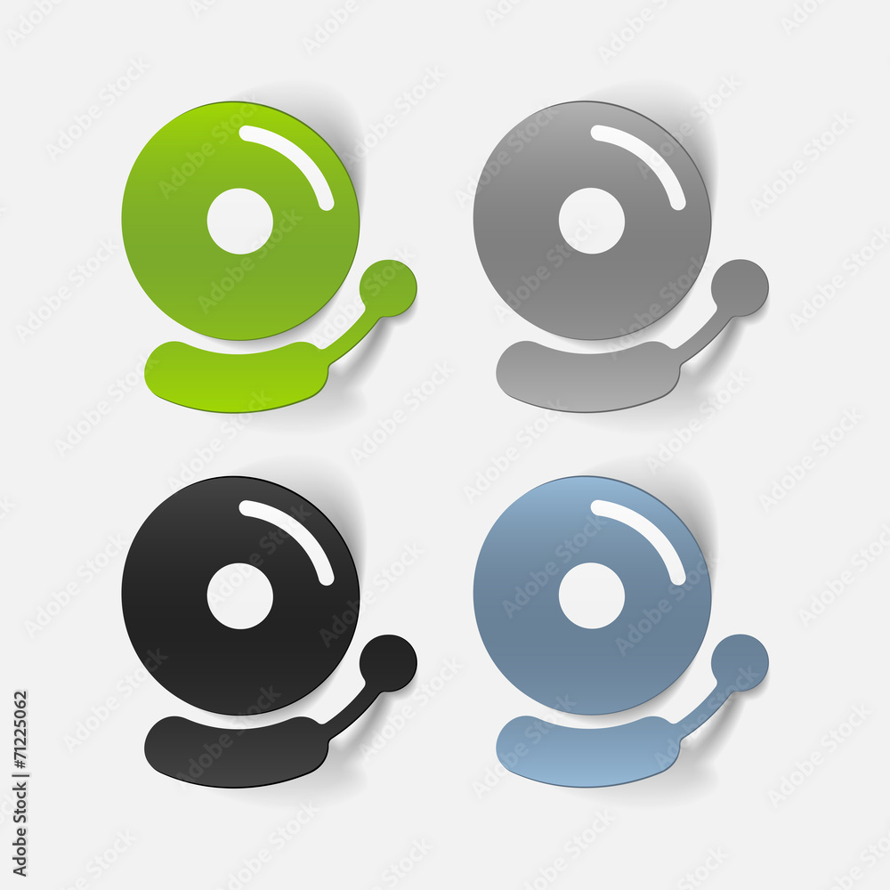 realistic design element: bell realistic design element: bell
