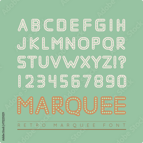 Retro marquee font