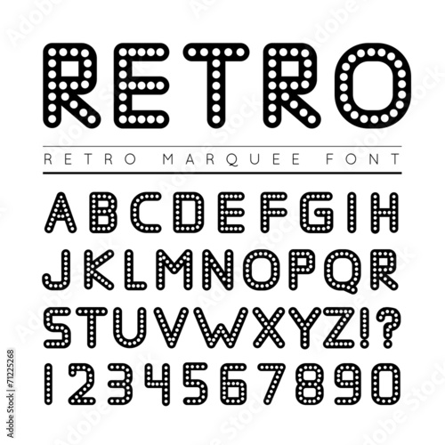 Retro marquee font