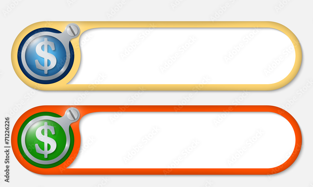 vector buttons with screw and dollar symbol vector buttons with screw and dollar symbol