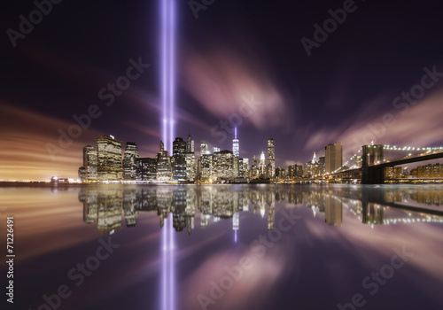 9-11 Tribute lights,Manhattan New York