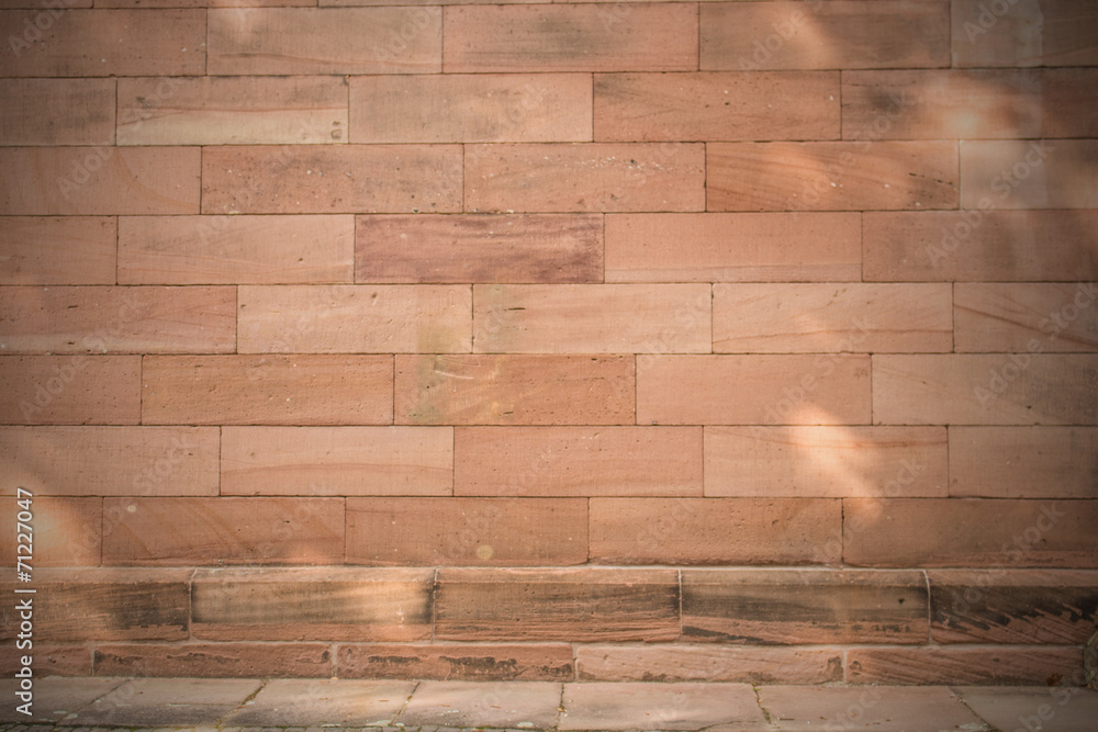 Hintergrund rote Sandsteinmauer Stock Photo Adobe Stock