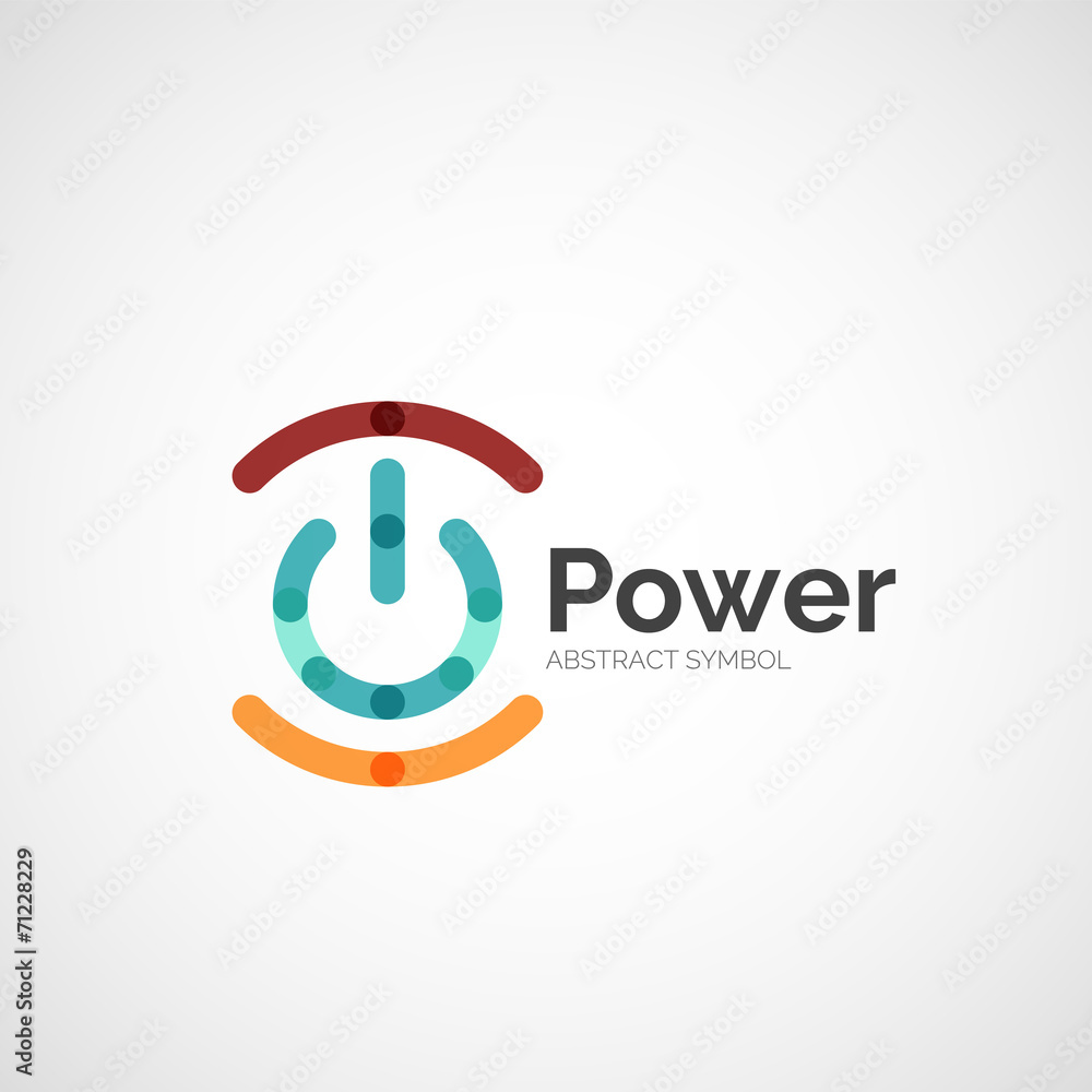 Power button logo design Power button logo design