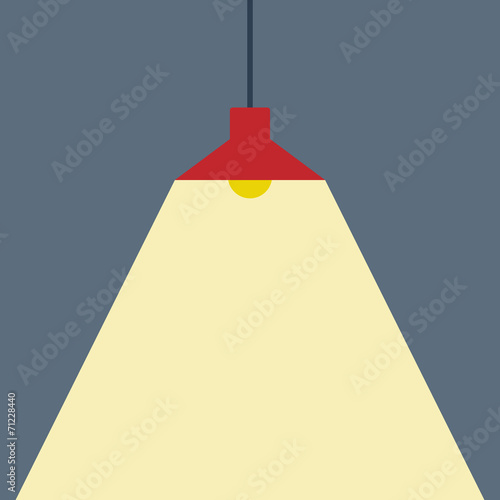 Ceiling Lamp Flat Icon Vector