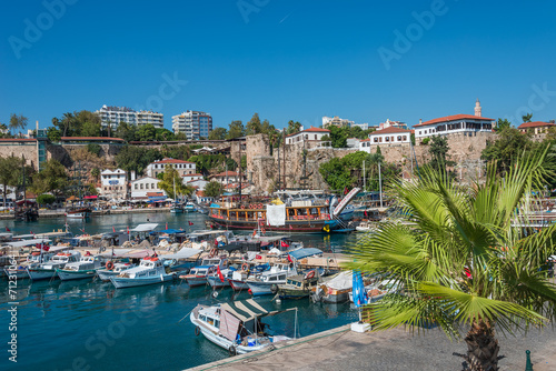 Old harbor and downtown called Marina in Antalya, Turkey © neurobite