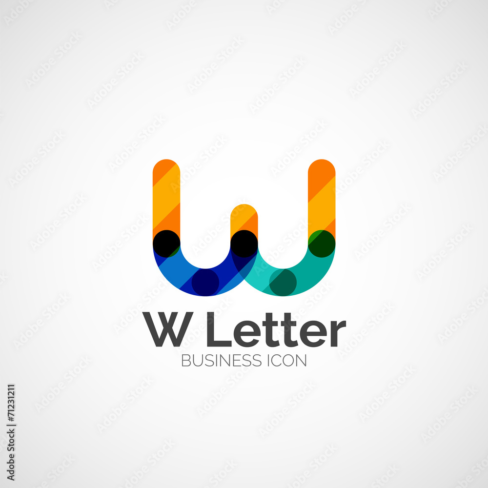 W letter logo, minimal line design W letter logo, minimal line design