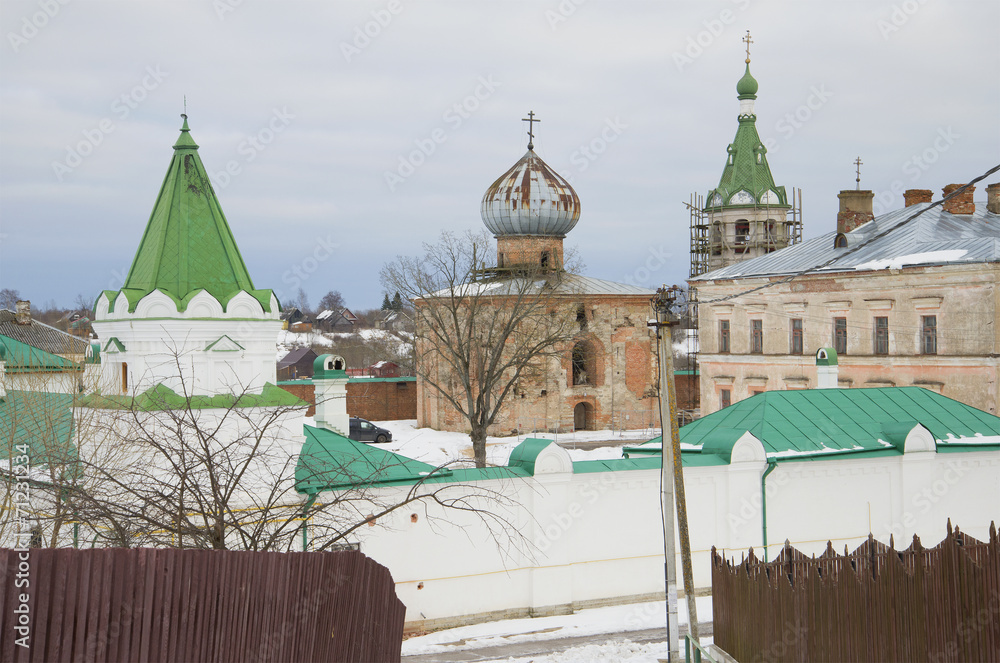 Obraz premium Церковь Николая Чудотворца в Никольском монастыре. Старая Ладога