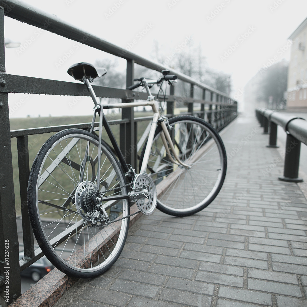 Fototapeta premium vintage bike on the street photo