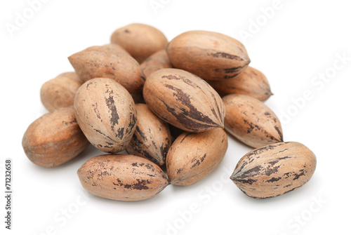 Heap of pecan nuts