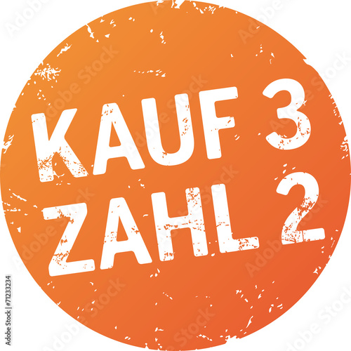 Button Orange Rund Kauf 3 zahl 2