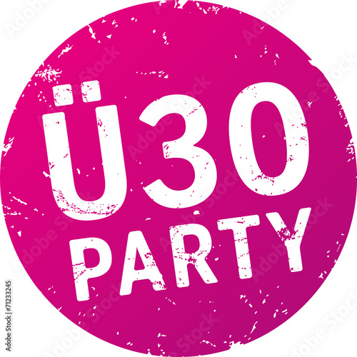 Lila Button Ü30 Party