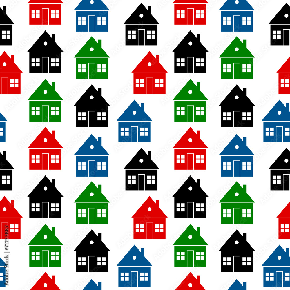 Home icon seamless pattern