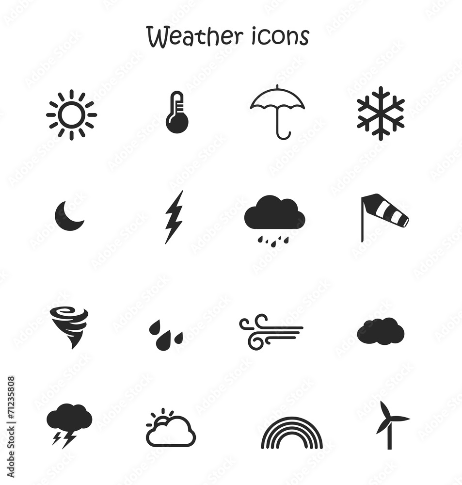 Weather icon set vector Weather icon set vector