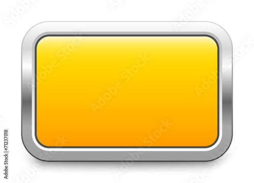 Yellow metallic button - rectangular template