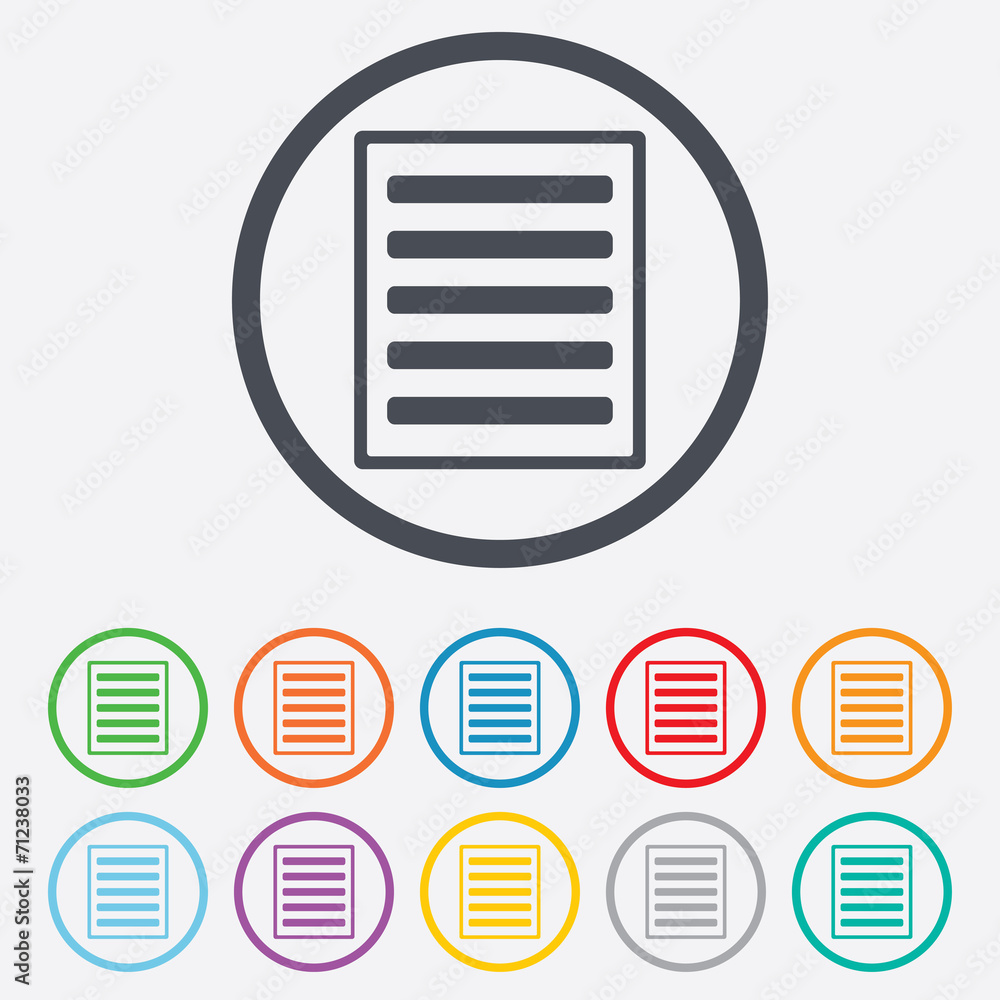 List sign icon. Content view option symbol. List sign icon. Content view option symbol.